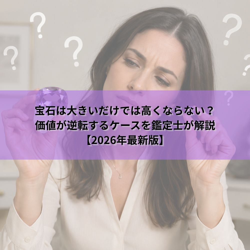 宝石は大きいだけでは高くならない？価値が逆転するケースを鑑定士が解説【2026年最新版】