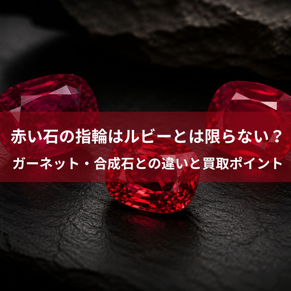 【鑑定士監修】赤い石の指輪はルビーとは限らない？ガーネット・合成石との違いと買取ポイント