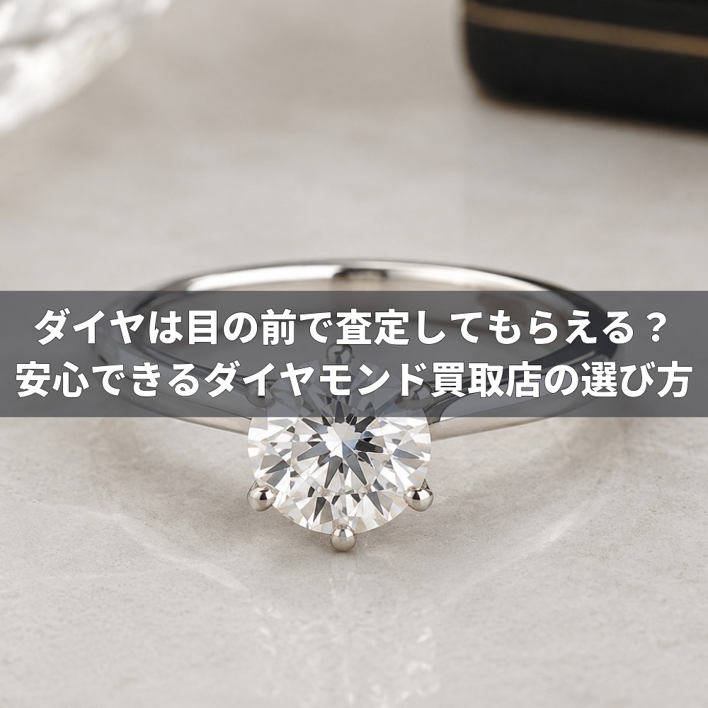 ダイヤは目の前で査定してもらえる？安心できるダイヤモンド買取店の選び方