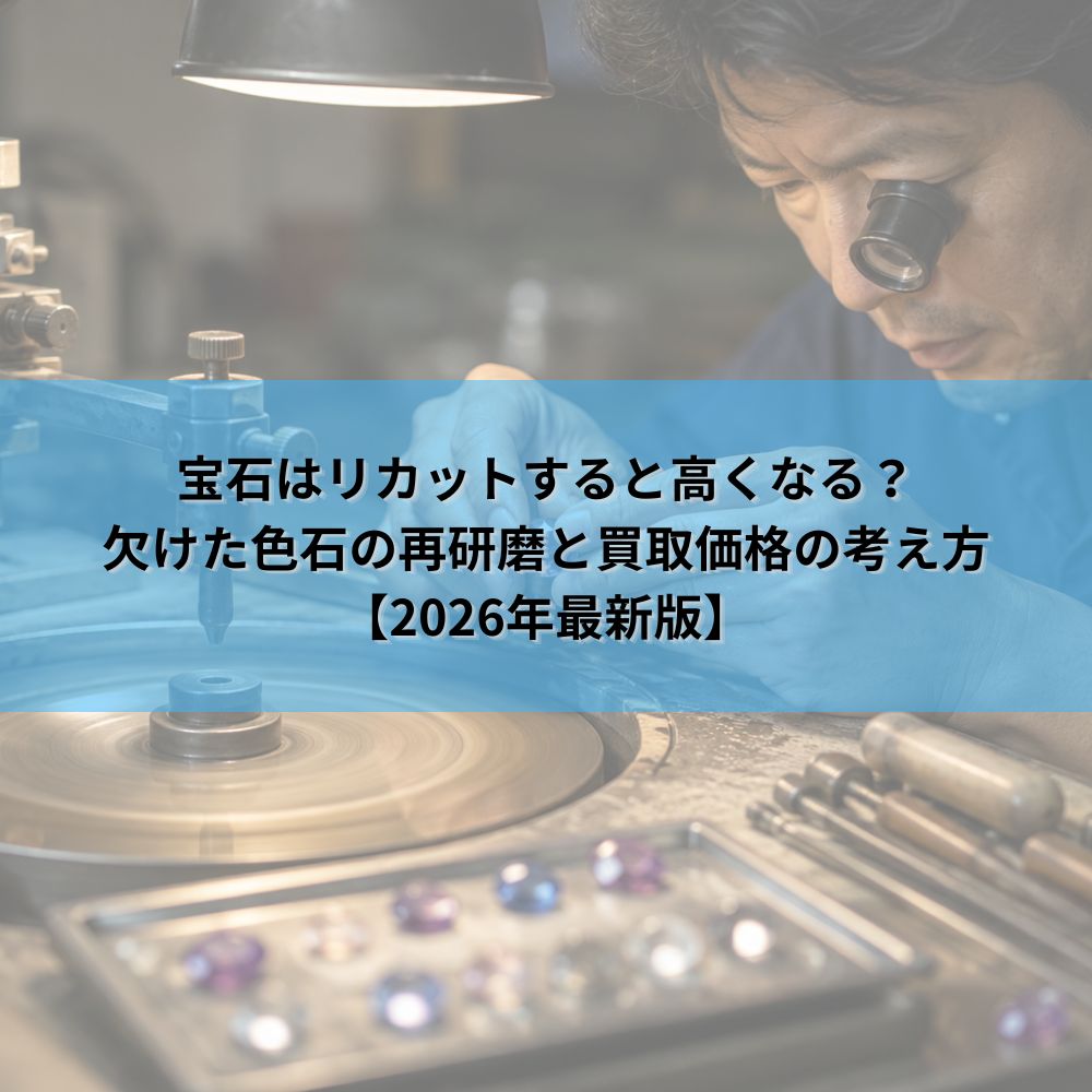 宝石はリカットすると高くなる？欠けた色石の再研磨と買取価格の考え方【2026年最新版】