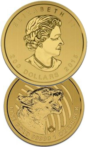 カナダ野生動物金貨