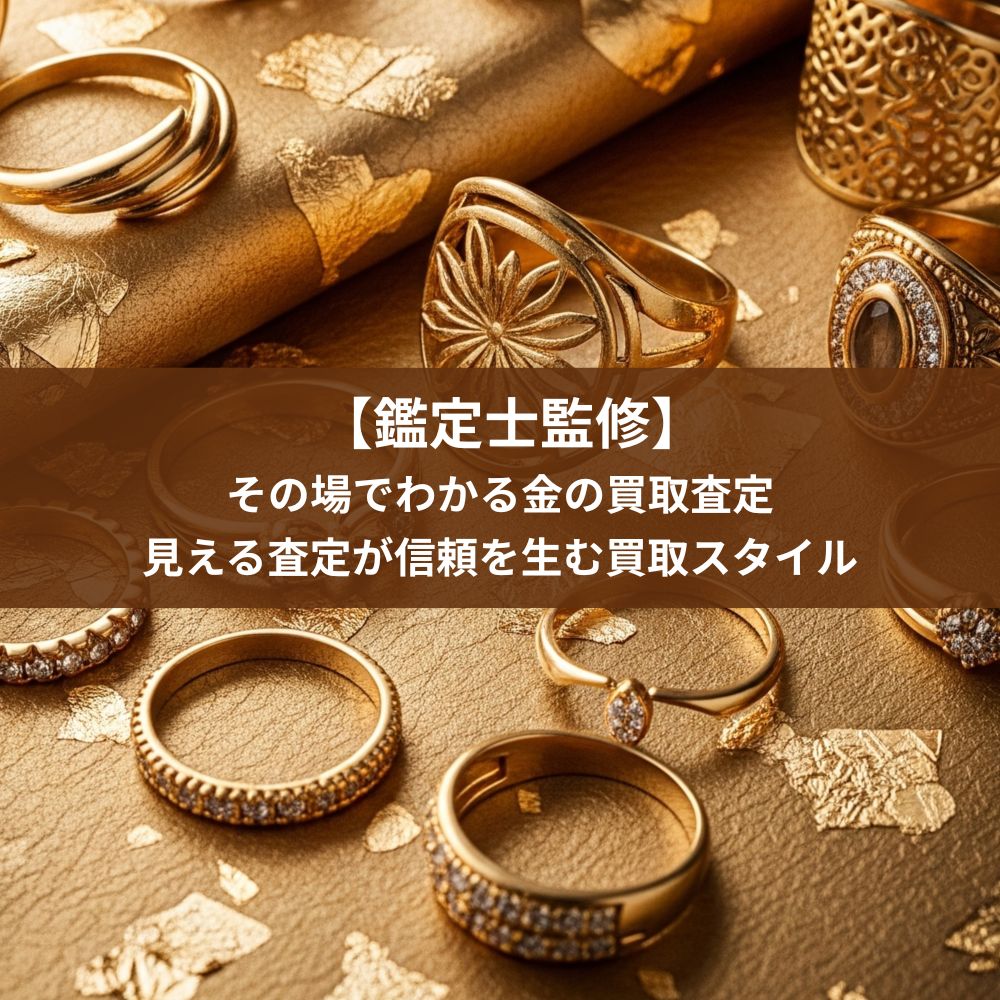 【鑑定士監修】その場でわかる金の買取査定、見える査定が信頼を生む買取スタイル