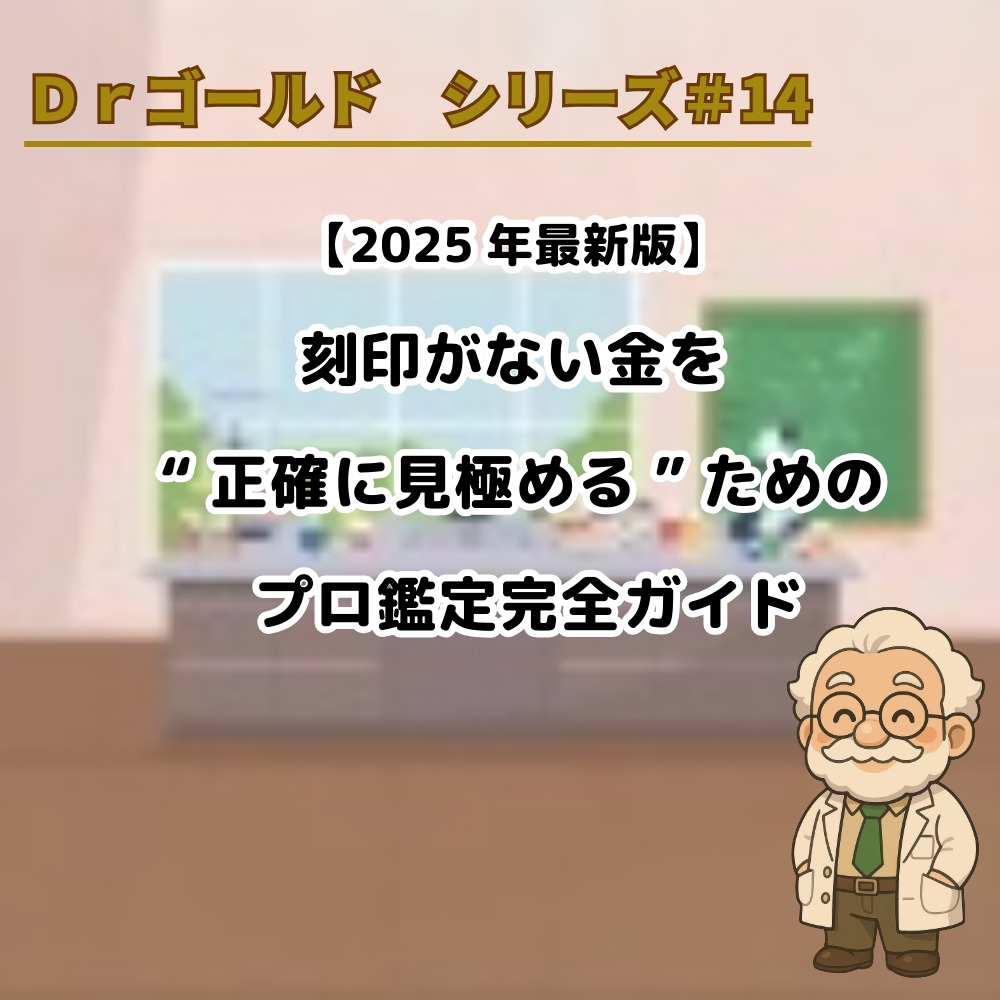 【2026年最新版】刻印がない金を“正確に見極める”ためのプロ鑑定完全ガイド