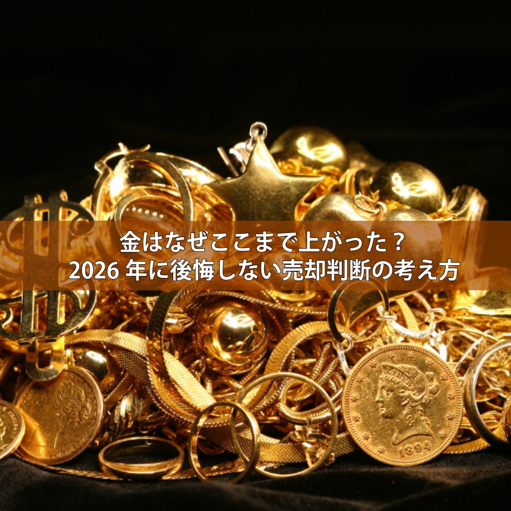 金はなぜここまで上がった？2026年に後悔しない売却判断の考え方【大阪 