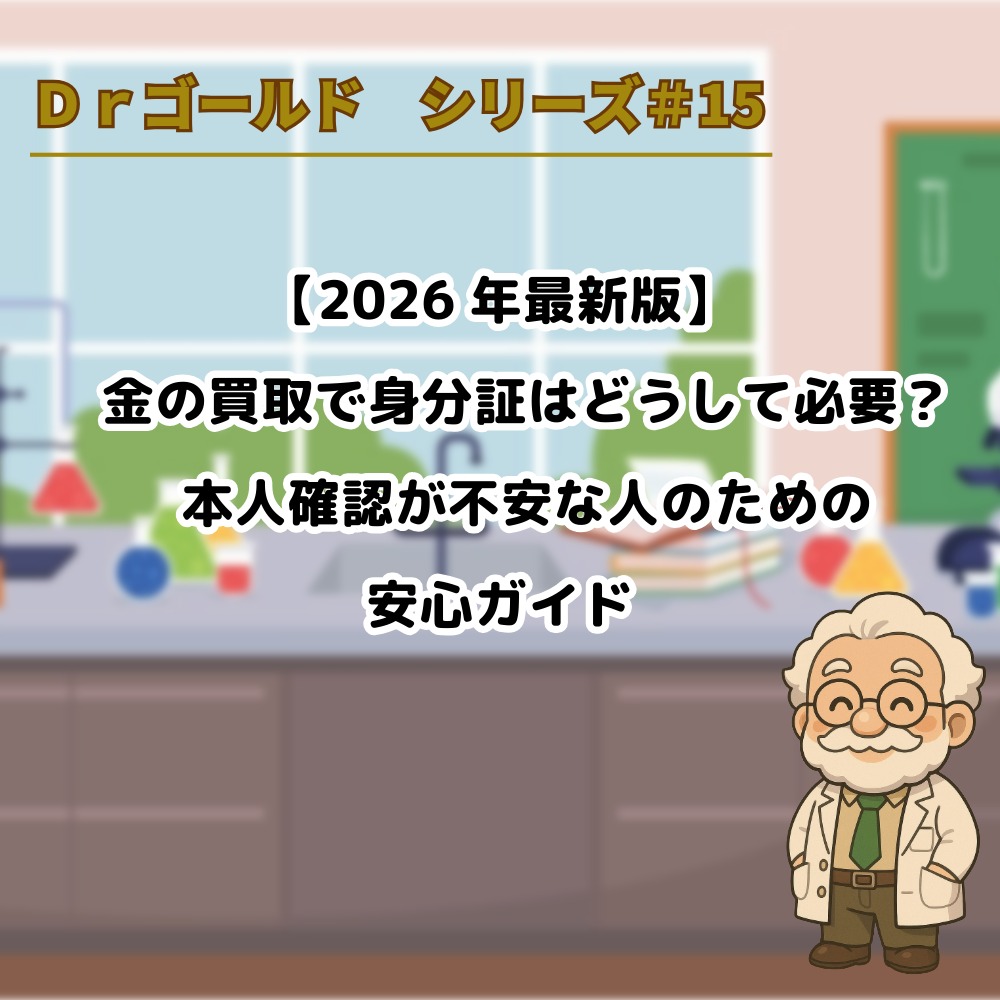 【Drゴールド＃15】【2026年最新版】金の買取で身分証はどうして必要？本人確認が不安な人のための安心ガイド