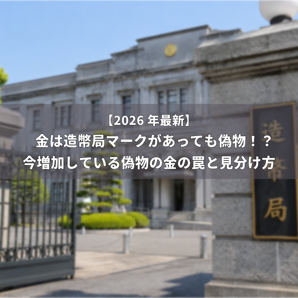 【2026年最新】金は造幣局マークがあっても偽物！？今増加している偽物の金の罠と見分け方
