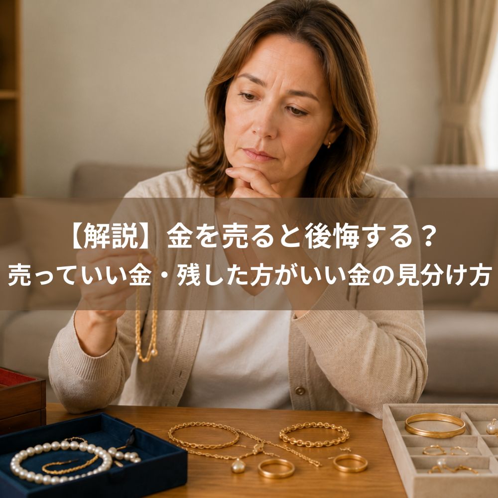 【解説】金を売ると後悔する？売っていい金・残した方がいい金の見分け方