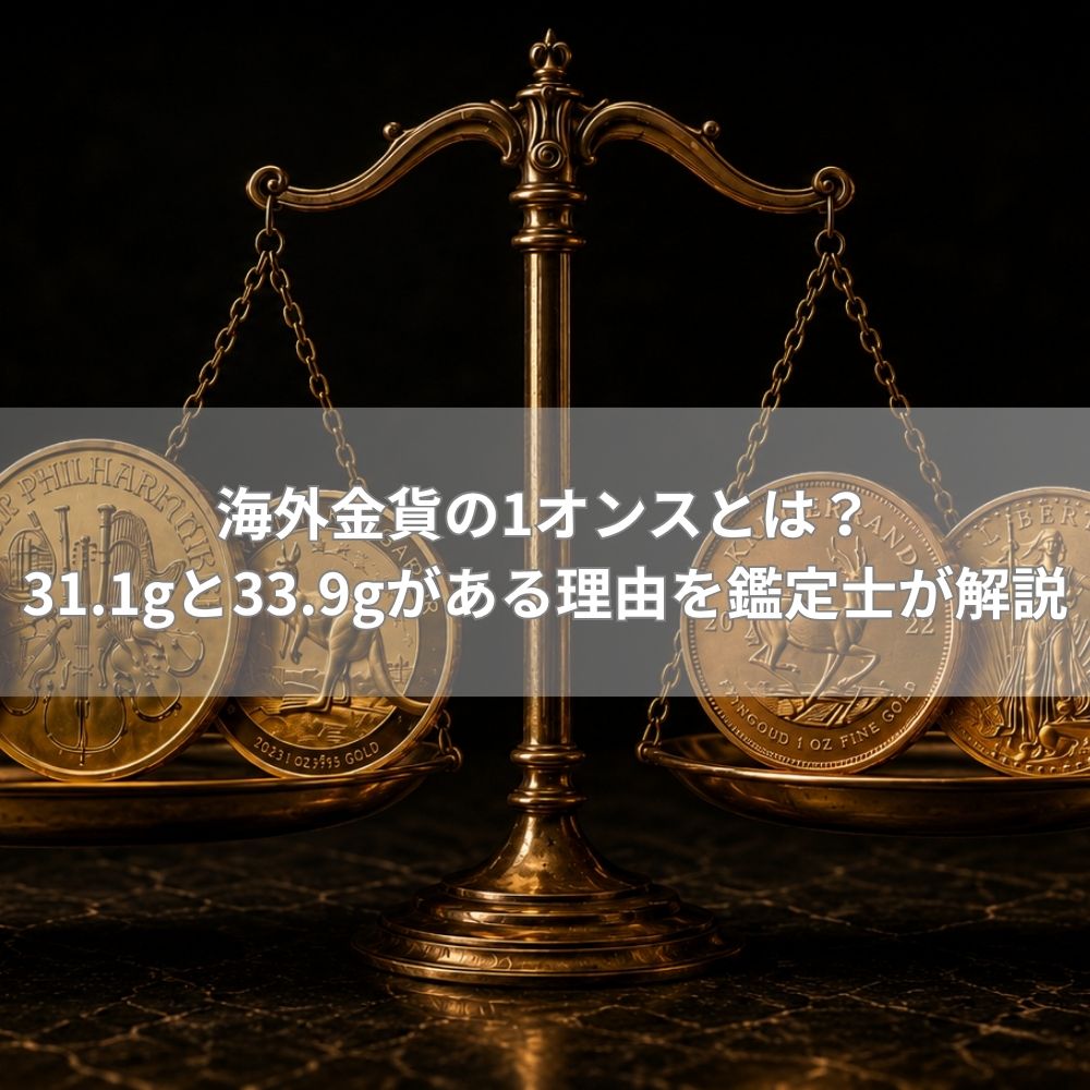 【鑑定士監修】海外金貨の1オンスとは？31.1gと33.9gがある理由を鑑定士が解説