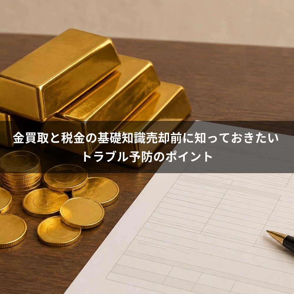 金買取と税金の基礎知識売却前に知っておきたいトラブル予防のポイント