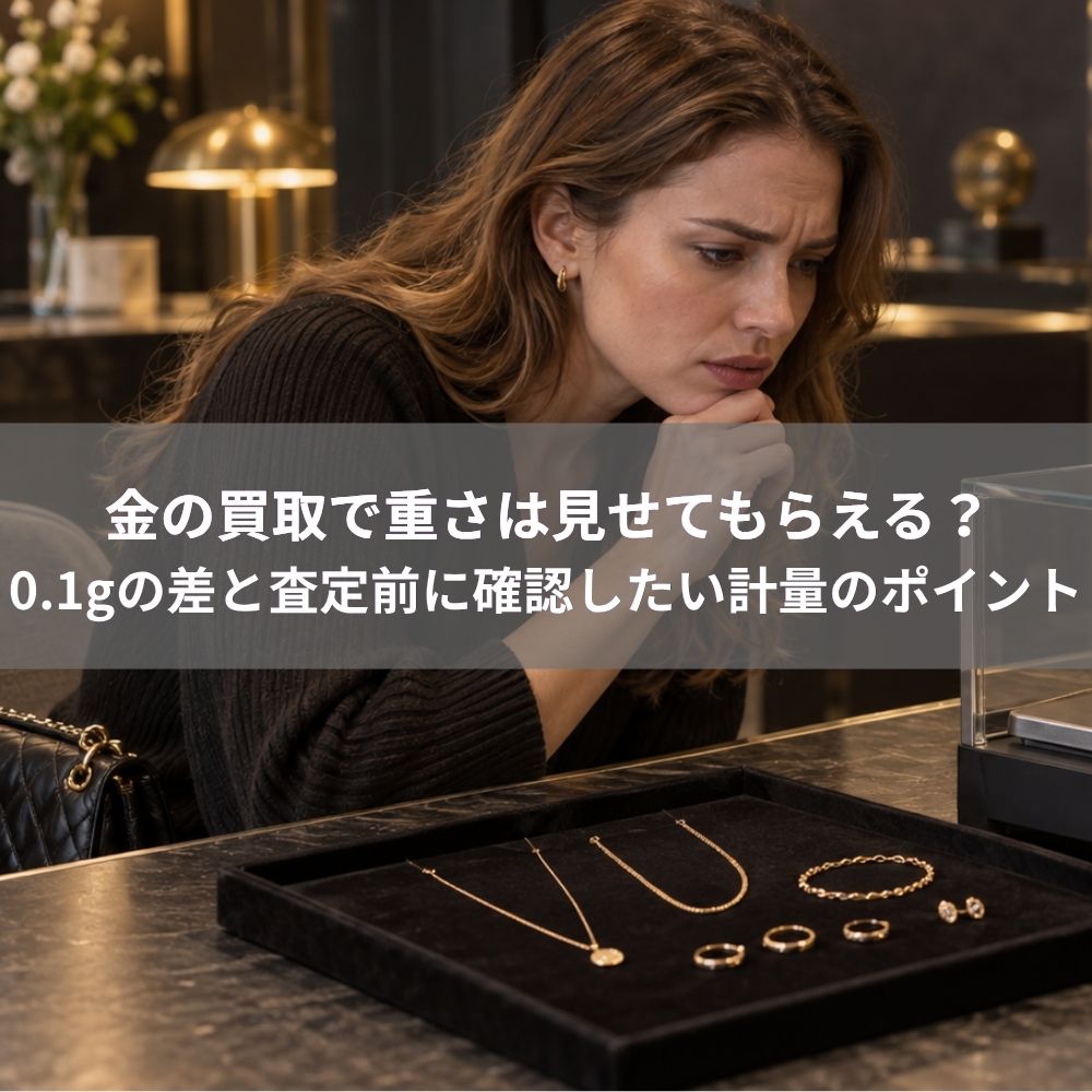 【鑑定士監修】金の買取で重さは見せてもらえる？0.1gの差と査定前に確認したい計量のポイント