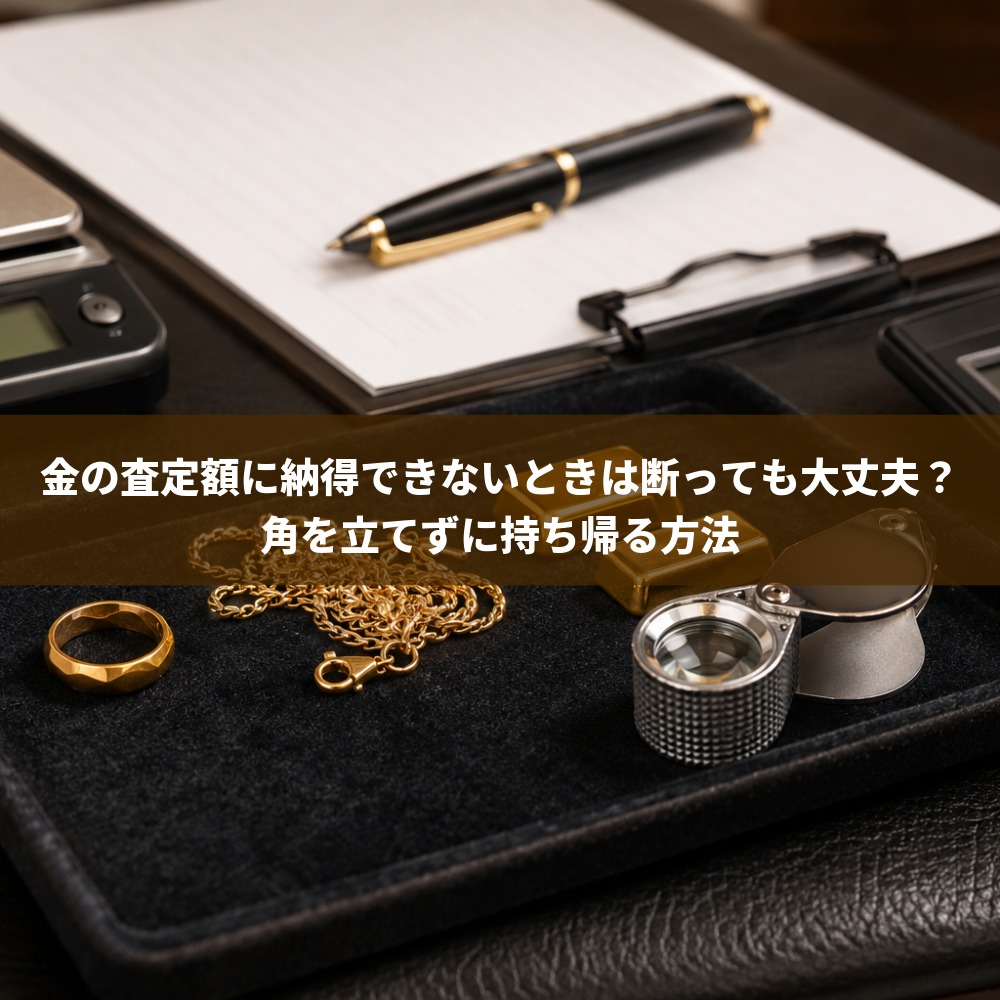 金の査定額に納得できないときは断っても大丈夫？角を立てずに持ち帰る方法