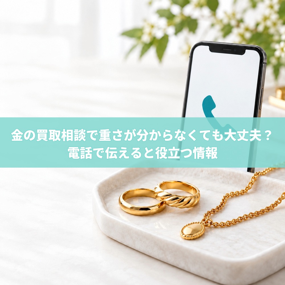 金の買取相談で重さが分からなくても大丈夫？電話で伝えると役立つ情報